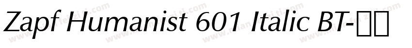 Zapf Humanist 601 Italic BT字体转换